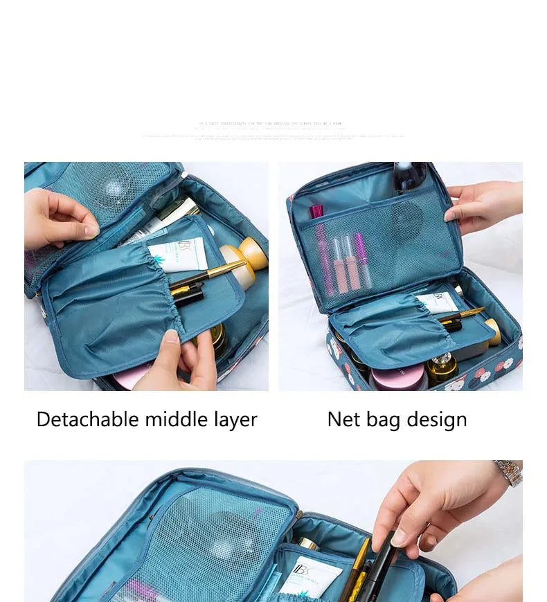 Outdoor Multifunction travel Cosmetic Bag Women Toiletries Organizer Waterproof Female Storage Make up Cases