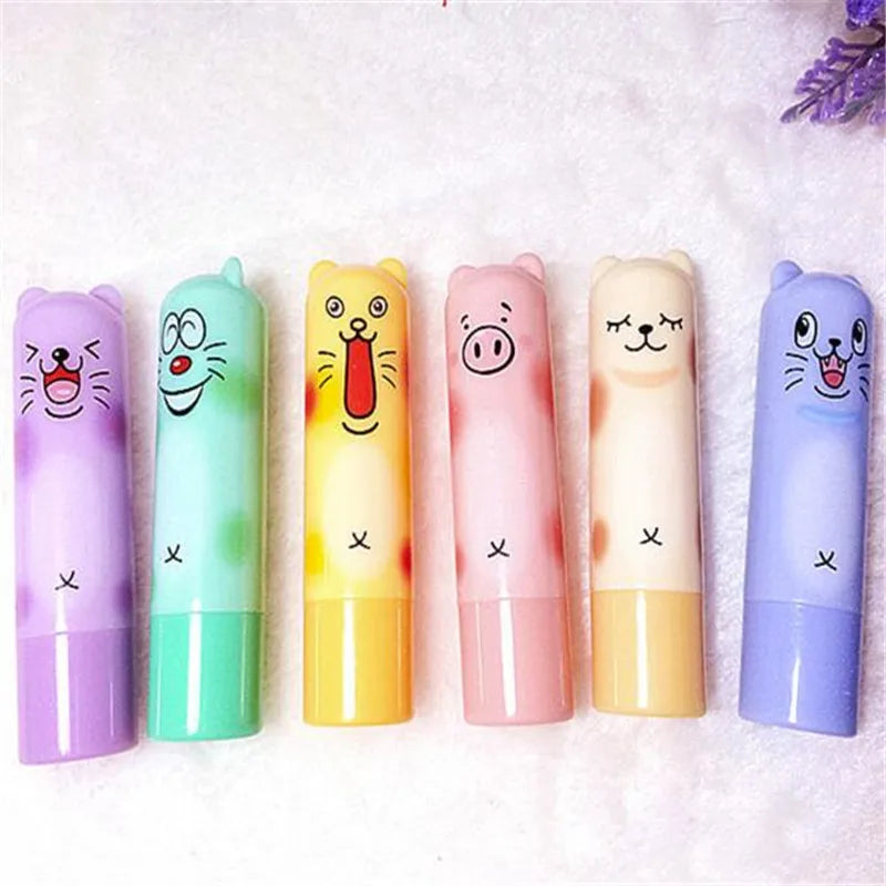 New Makeup Moisturizing Colourless Lip Balm Natural Plant Sphere Lip Gloss Fruit Embellish lipstick Cute smile face Makeup