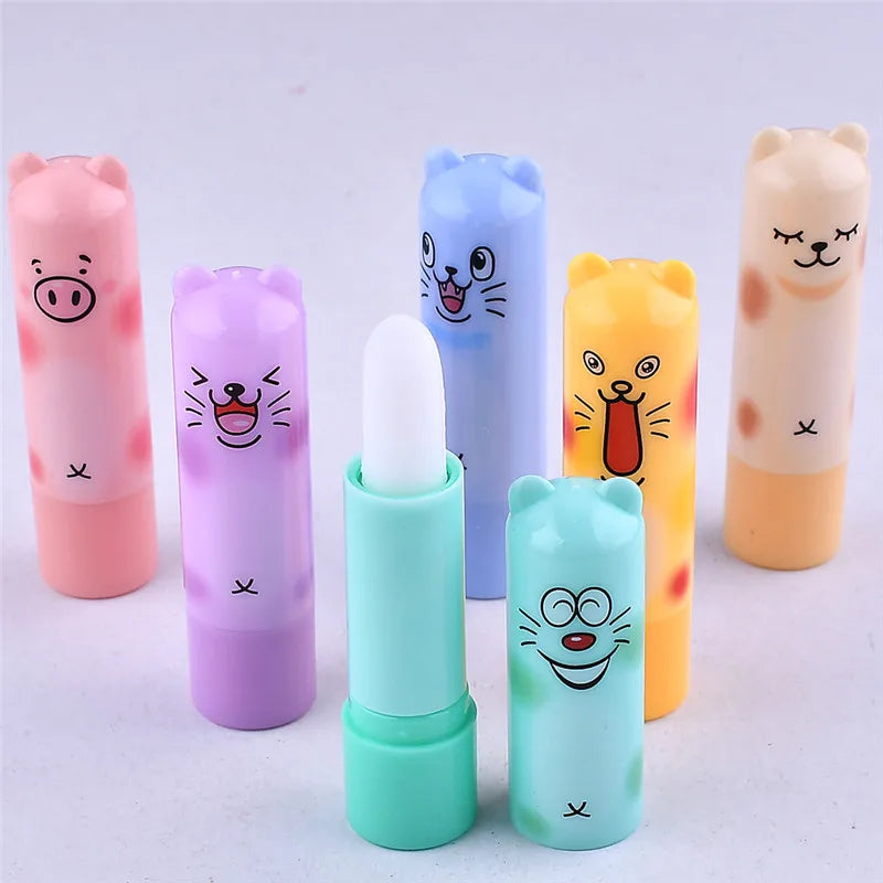 New Makeup Moisturizing Colourless Lip Balm Natural Plant Sphere Lip Gloss Fruit Embellish lipstick Cute smile face Makeup