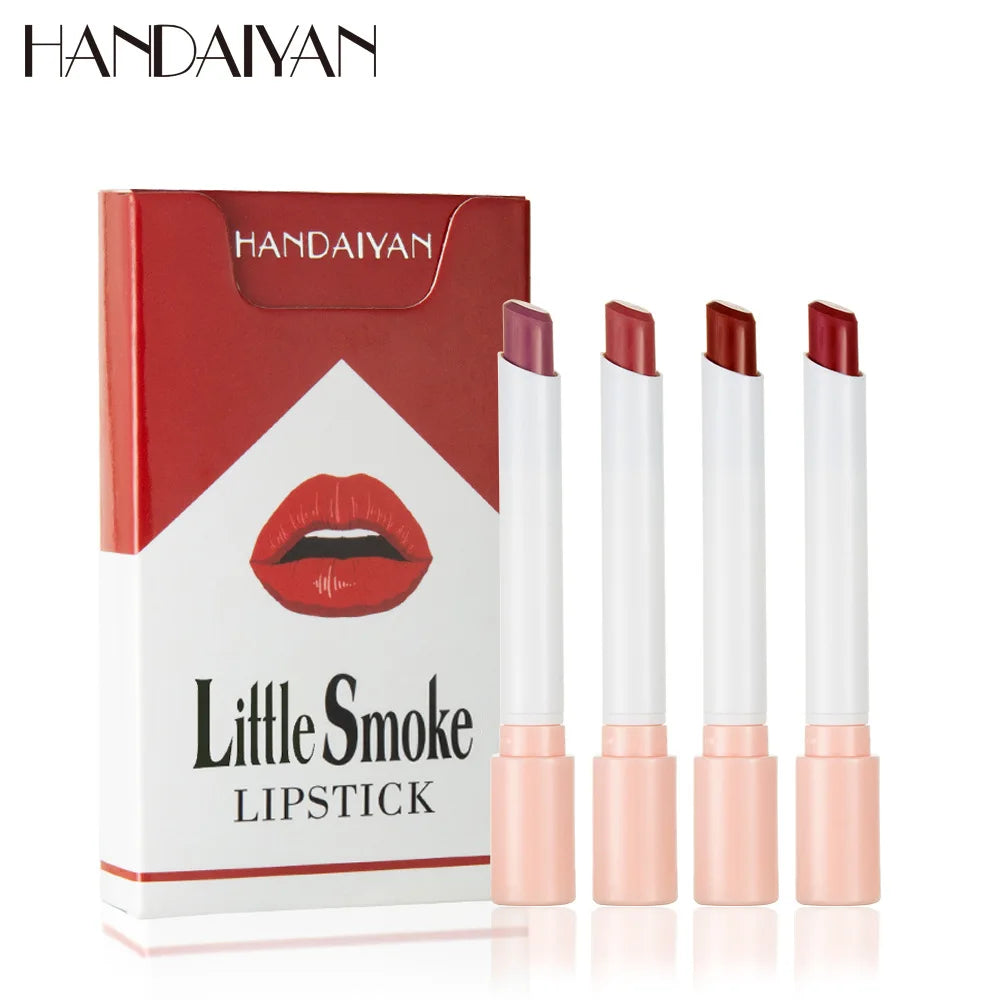 4 PCS Waterproof Matte Lipsticks Korean Cosmetics Makeup for Women