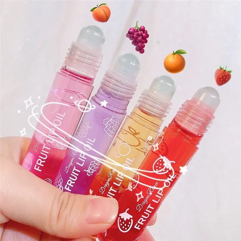 Fruit Lip Gloss Transparent Lip Oil Moisturizing Reducing Lip Lines Nourishes Lips Waterproof Long-lasting Liquid Lips Cosmetics