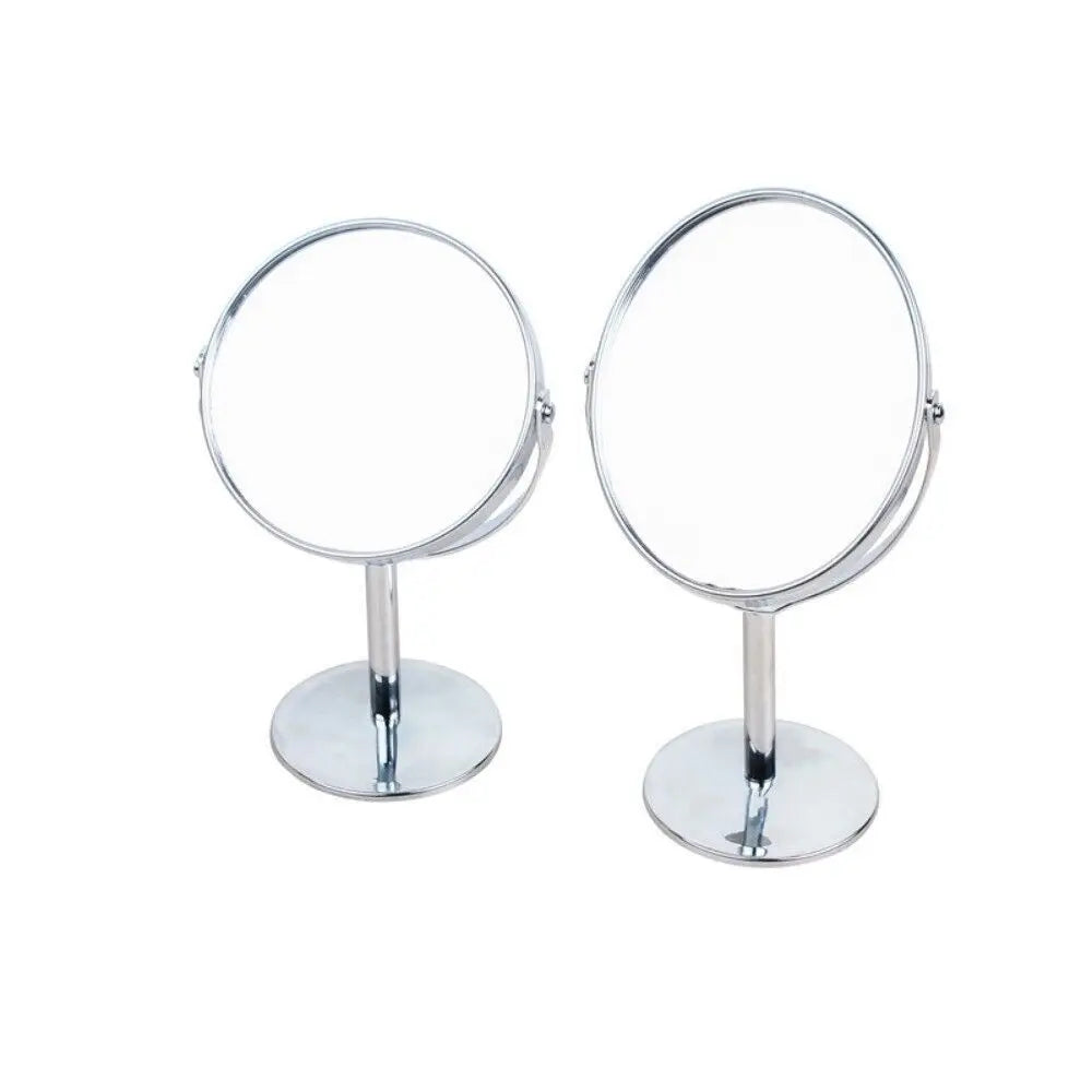 High Quality Iron-carbon Alloy Makeup Mirror Glass Oval Double Cosmetic Mirror Silver Mirror