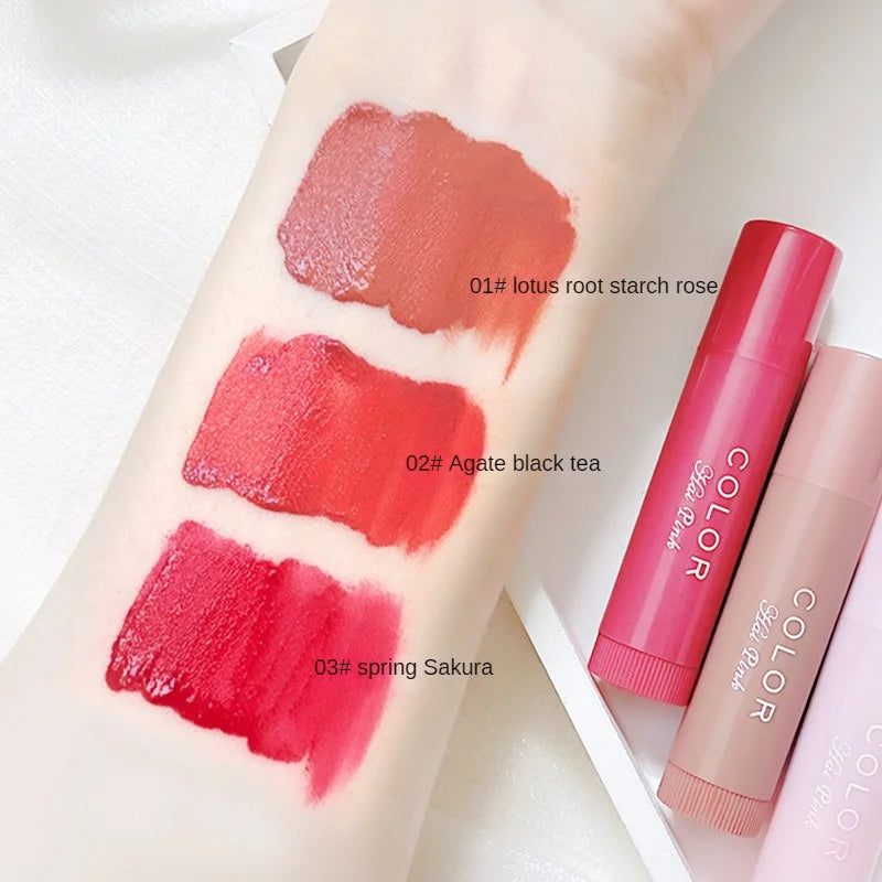 Moisturize Lip Balm Lipstick Hydrate Cute Girl Plump Lip Water Light Lip Glaze Makeup Korean Lipstick Cosmetic 3 Colors