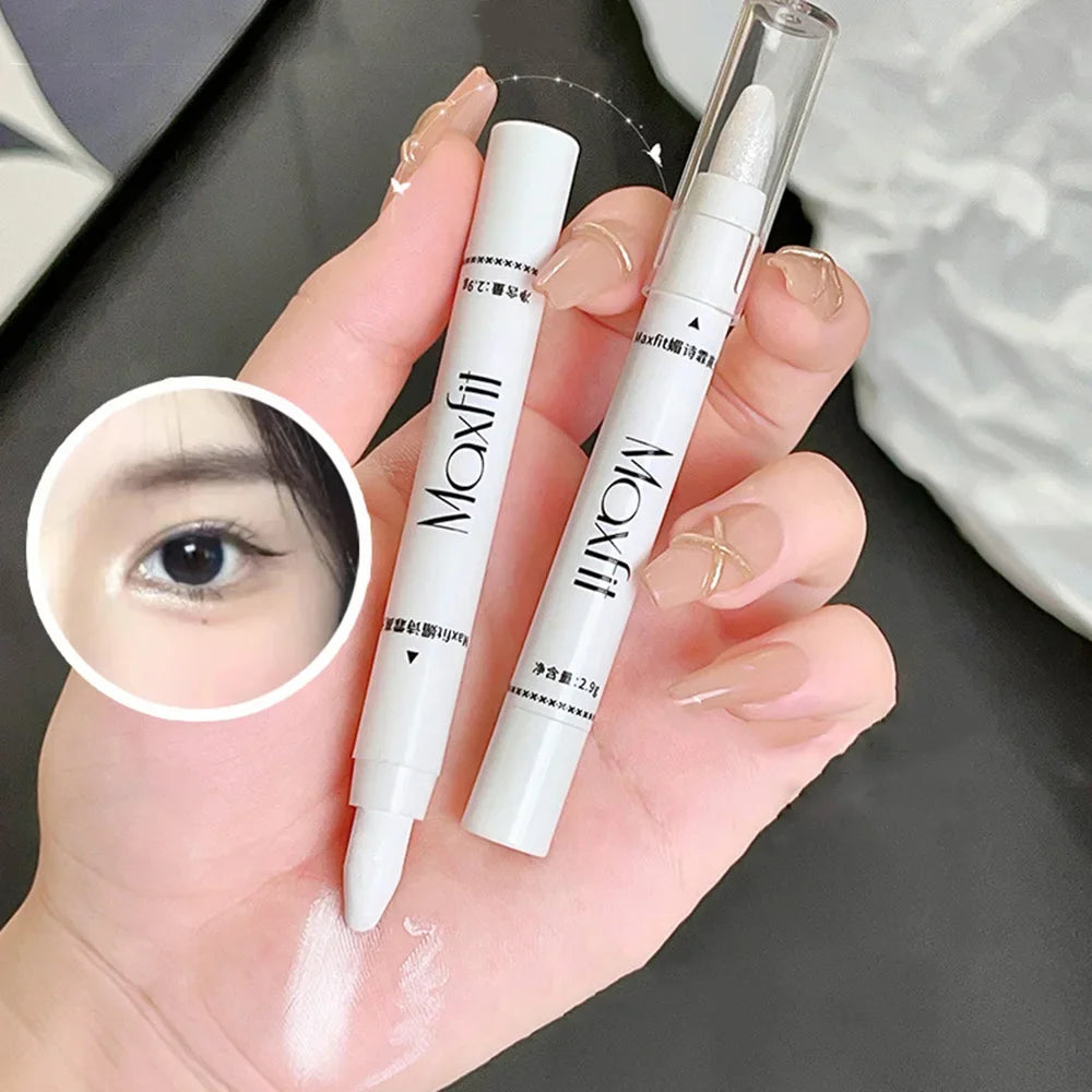 1pc Shimmering Highlight Stick, Glitter White Eyeshadow Pencil for Bright Eyes, Dazzling Effect Makeup Highlighter Pencil