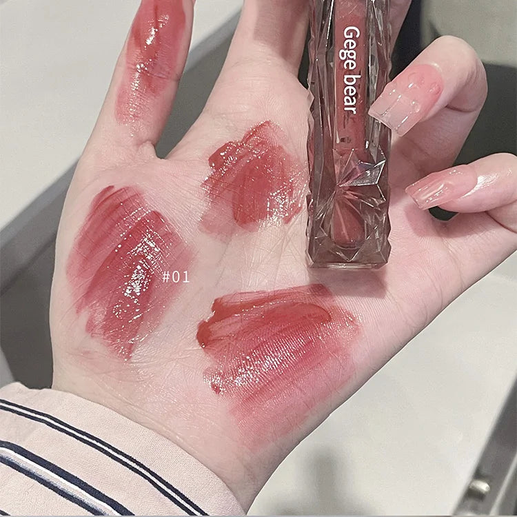 Gege Bear Crystal Mirror Water Lipgloss Hydrating And Ultra-Moisturizing High Shine Glossy Lip Tint Fuller Your Lips