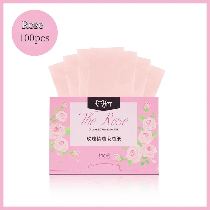 100pcs/set Facial Oil Blotting Paper Matte Face Wipes Oil Control Oil-absorbing Face Cleaning Beauty Makeup Tools Accessories