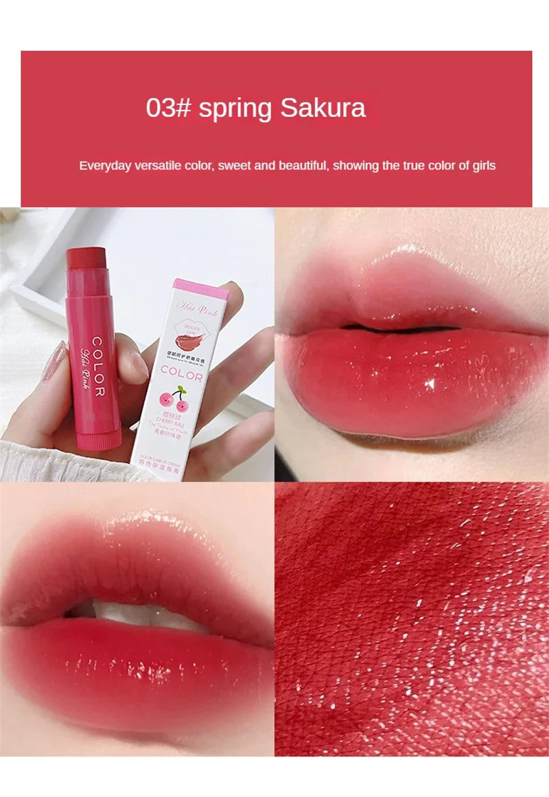 Moisturize Lip Balm Lipstick Hydrate Cute Girl Plump Lip Water Light Lip Glaze Makeup Korean Lipstick Cosmetic 3 Colors