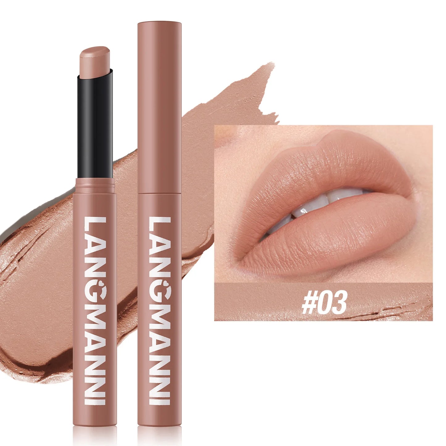 LANGMANNI 12 Color Matte Lipstick Soft Silky Texture Quick Dry Waterproof Long Lasting Non Fading Fashion Hot Sales Lipstick 2g