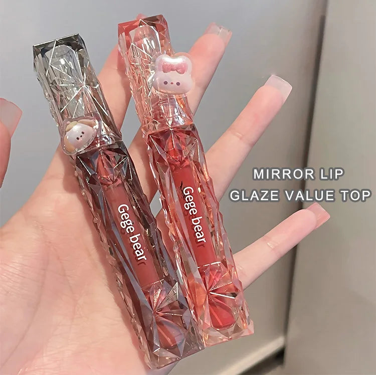 Gege Bear Crystal Mirror Water Lipgloss Hydrating And Ultra-Moisturizing High Shine Glossy Lip Tint Fuller Your Lips