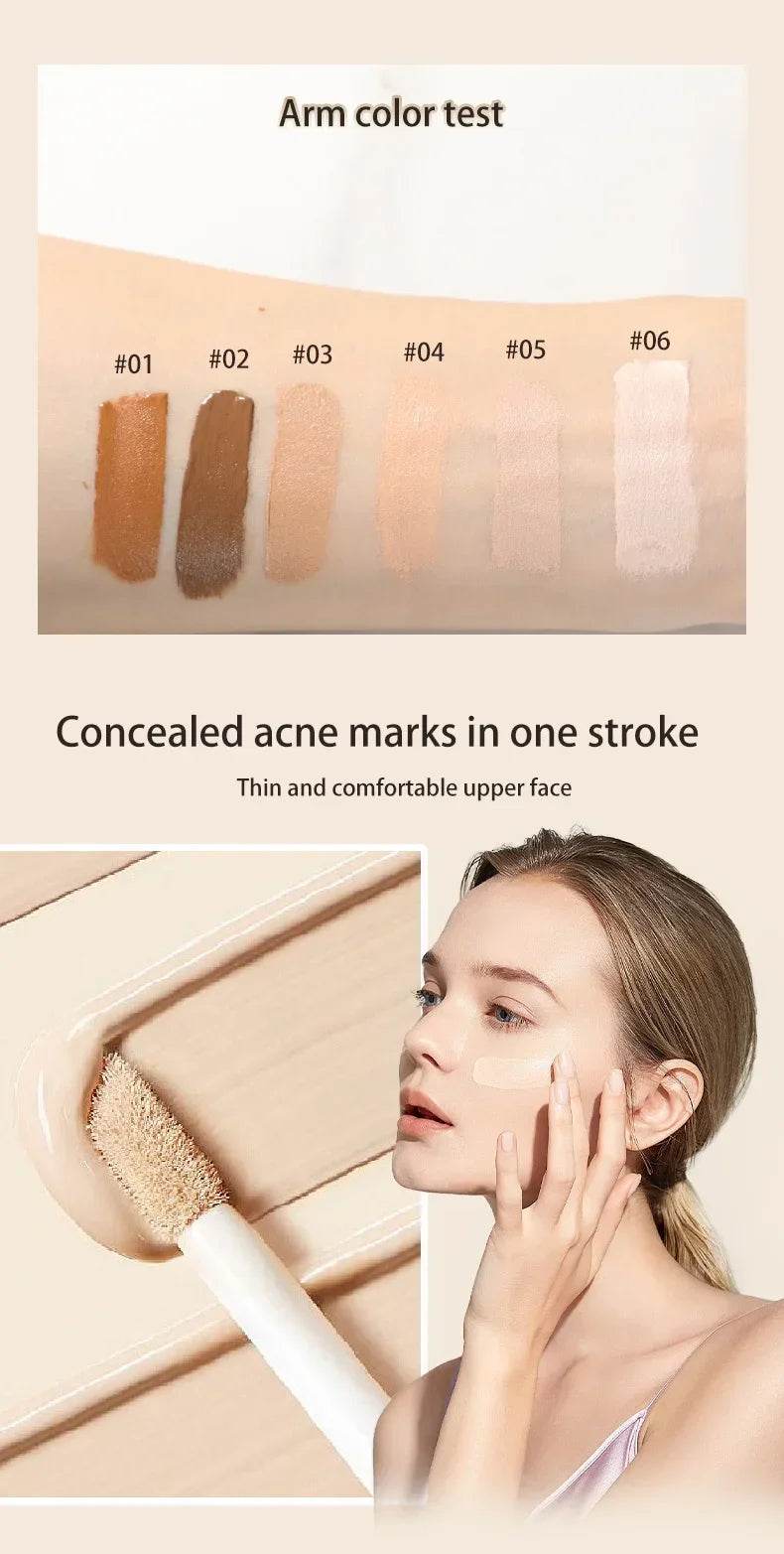 Waterproof Concealer Pen Full Coverage Cover Dark Circles Acne Pores Concealer Pen Matte Foundation Cream Facial Makeup Cosmetic