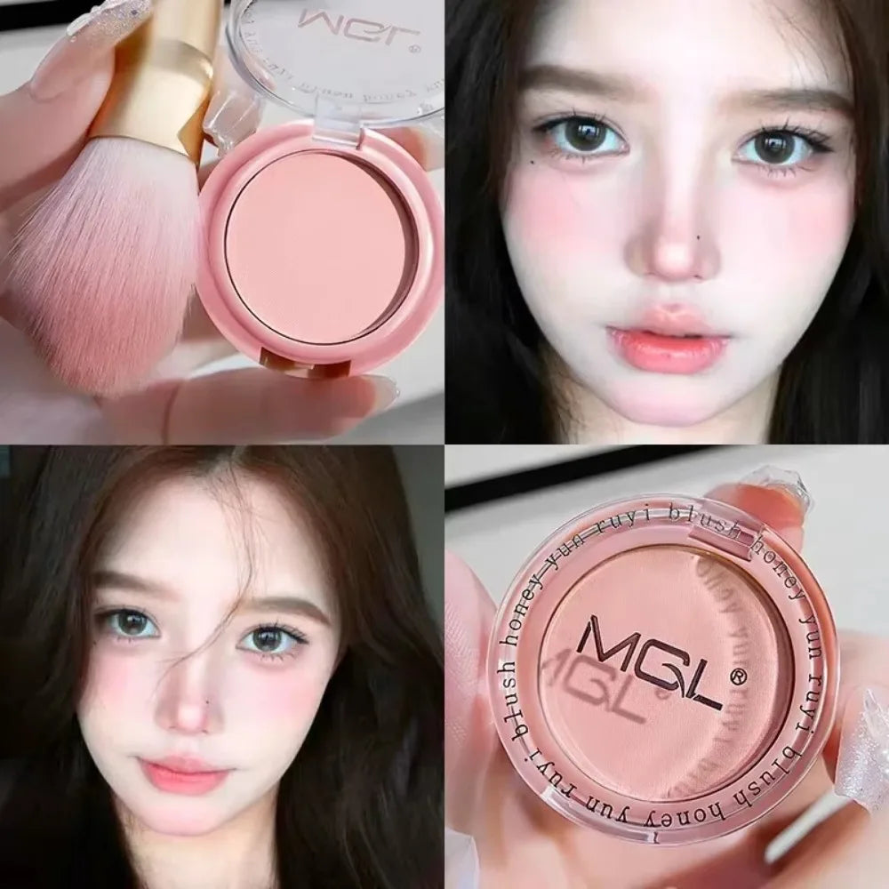 Monochrome Blush Face Mineral Pigment Peach Orange Nude Pink Blue Matte Natural Blush Contour Shadow Cheek Blusher Cosmetic