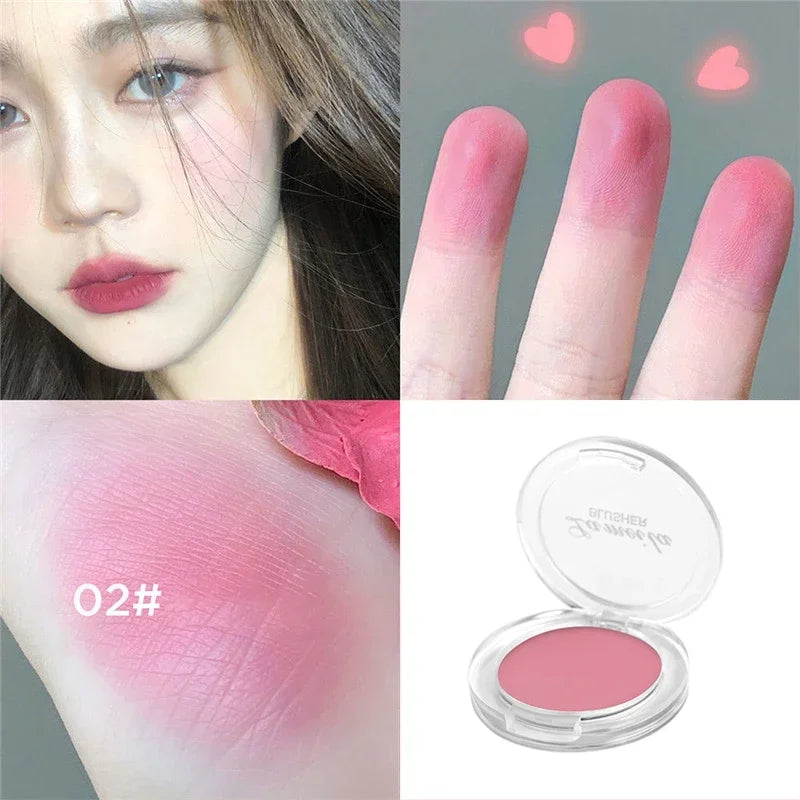 Monochrome Blush Face Mineral Pigment Peach Orange Nude Pink Blue Matte Natural Blush Contour Shadow Cheek Blusher Cosmetic