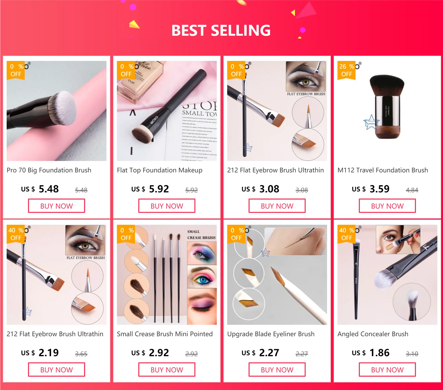 Upgrade Blade Eyeliner Brush Ultra Thin Fine Angle Flat Eyebrow Brush Under The Eye Makeup Brushes Precise Detail Brush white