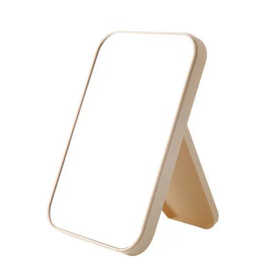 Small Folding Makeup Mirror Portable Makeup Mirror Student Dormitory Desktop Desktop Small Mirror Wholesale Square Mirrors