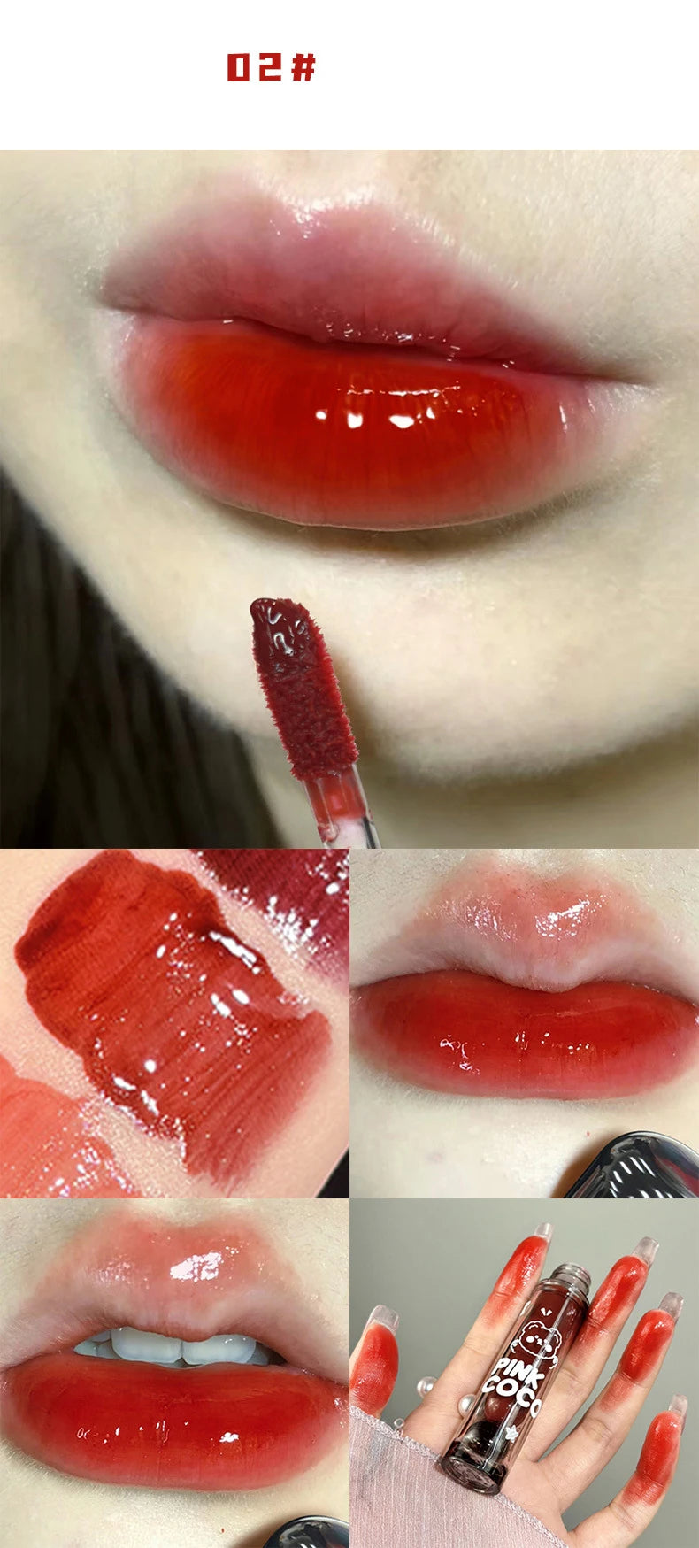 Punk Juice Red Lipgloss Black Mirror Glass Water Light Clear Lip Glaze Waterproof Non Stick Liquid Lipstick Nude Lip Tint Makeup