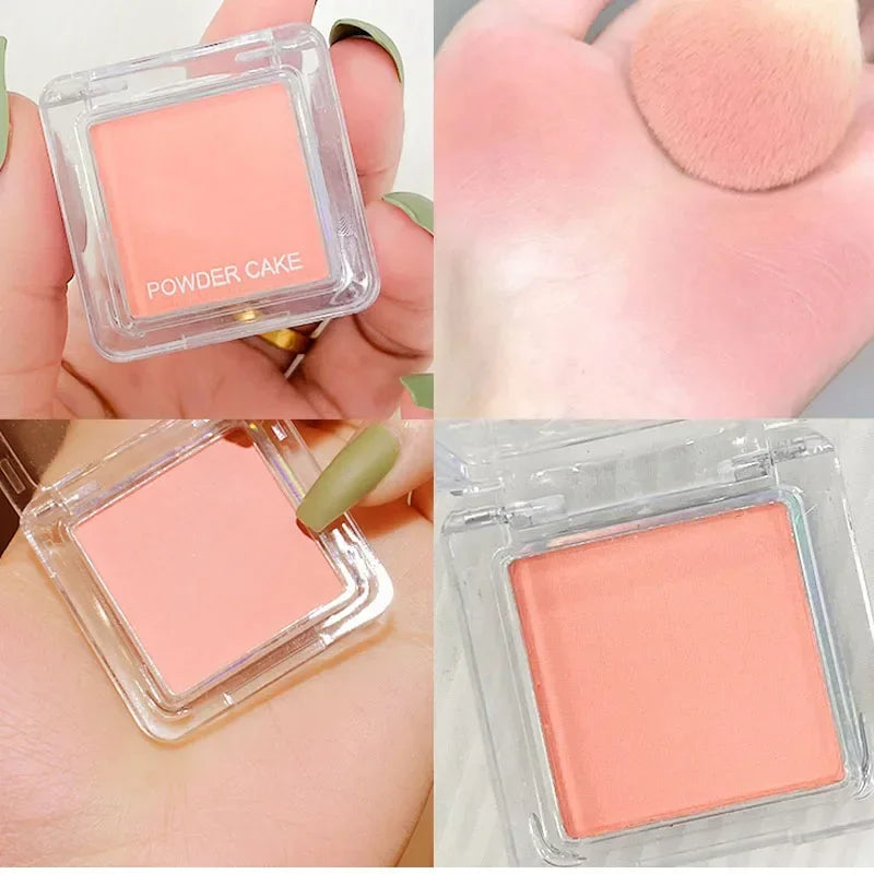 Face Blusher Matte Natural Cheek Tint Brighten Face Waterproof Face Contouring Cosmetics Blush Powder Soft Female Makeup 1pcs