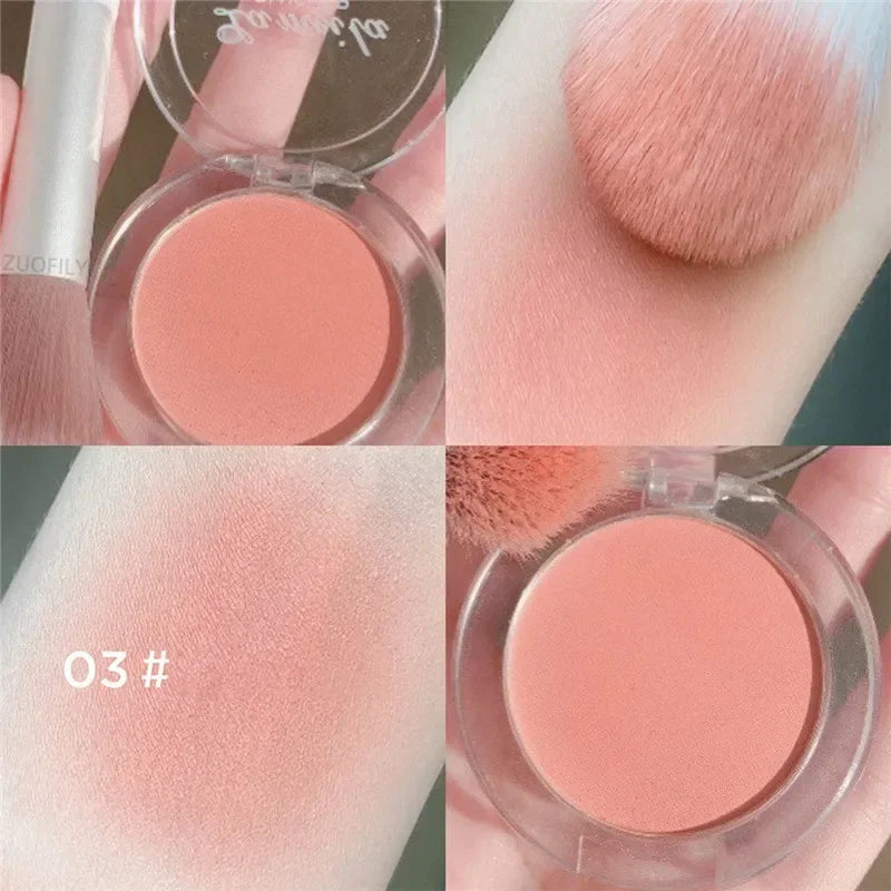 Monochrome Blush Face Mineral Pigment Peach Orange Nude Pink Blue Matte Natural Blush Contour Shadow Cheek Blusher Cosmetic