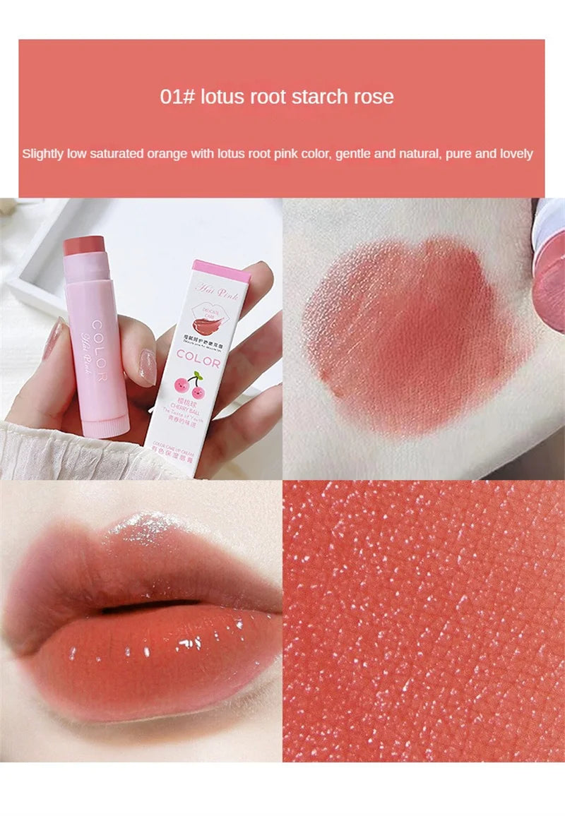 Moisturize Lip Balm Lipstick Hydrate Cute Girl Plump Lip Water Light Lip Glaze Makeup Korean Lipstick Cosmetic 3 Colors