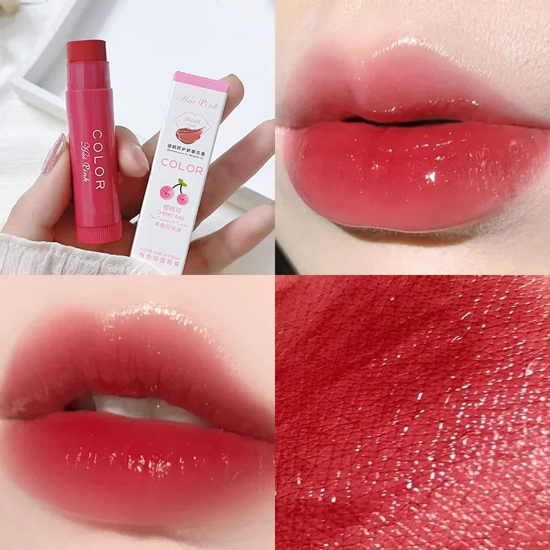 Moisturize Lip Balm Lipstick Hydrate Cute Girl Plump Lip Water Light Lip Glaze Makeup Korean Lipstick Cosmetic 3 Colors