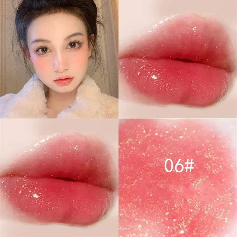 Mirror Water Light Lip Gloss Transparent Glass Lasting Moisturizing Waterproof Liquid Lipstick Pearlescent Fine Shine Lip Glaze