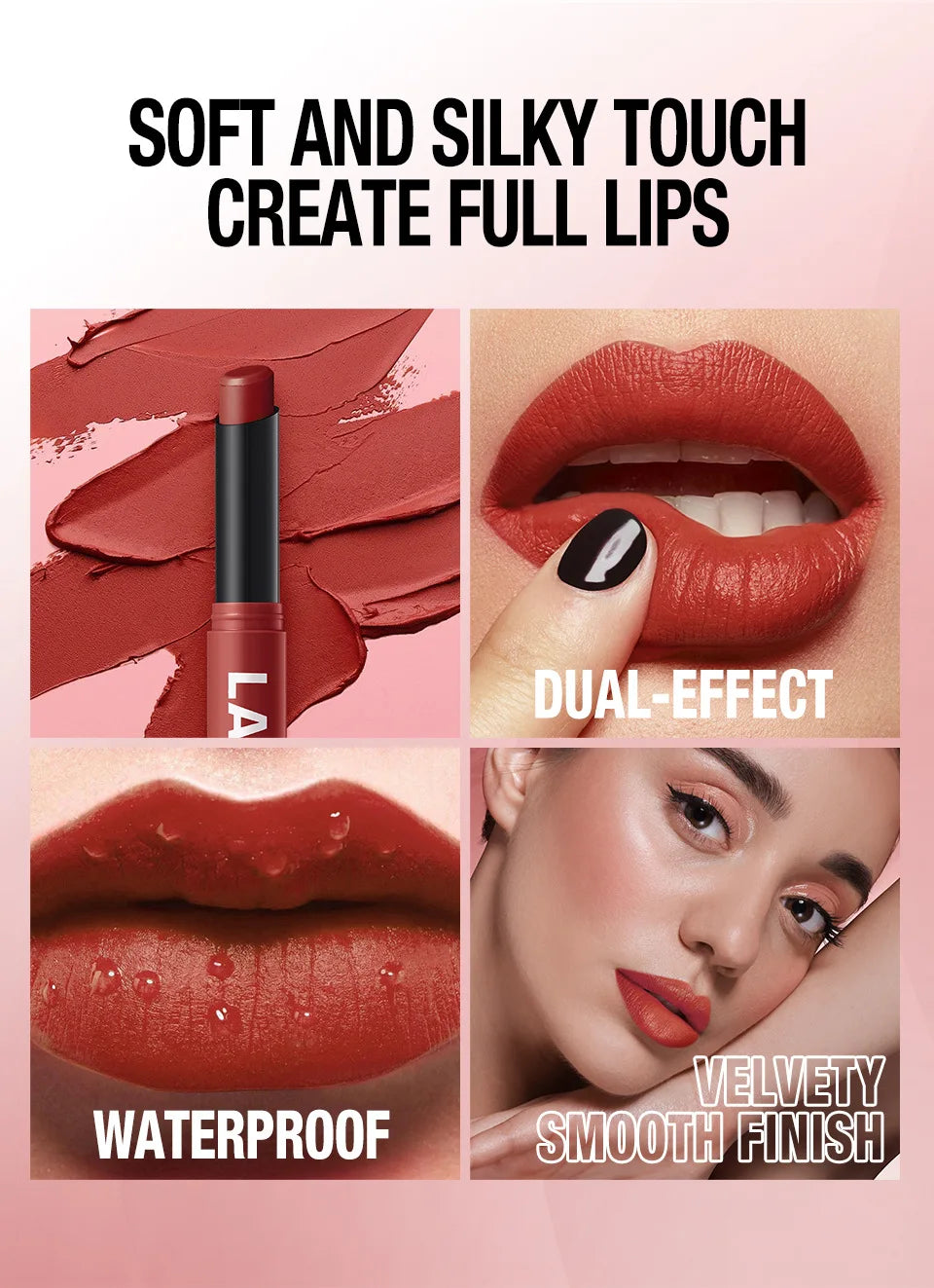 LANGMANNI 12 Color Matte Lipstick Soft Silky Texture Quick Dry Waterproof Long Lasting Non Fading Fashion Hot Sales Lipstick 2g