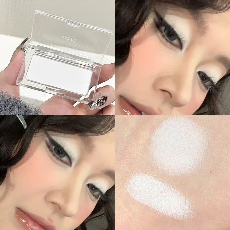 Matte Highlighter Palette Naturally Brightening Contouring Makeup Monochrome Eyeshadow Cut Off Eyeshadow Lying Silkworm Pigments