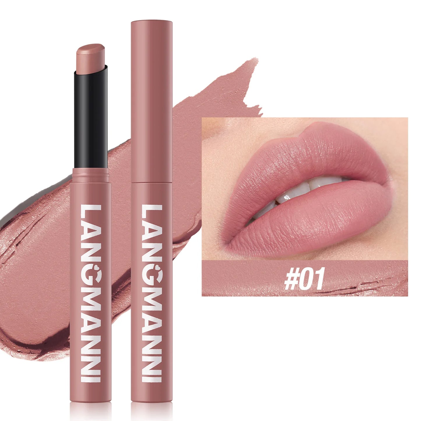 LANGMANNI 12 Color Matte Lipstick Soft Silky Texture Quick Dry Waterproof Long Lasting Non Fading Fashion Hot Sales Lipstick 2g