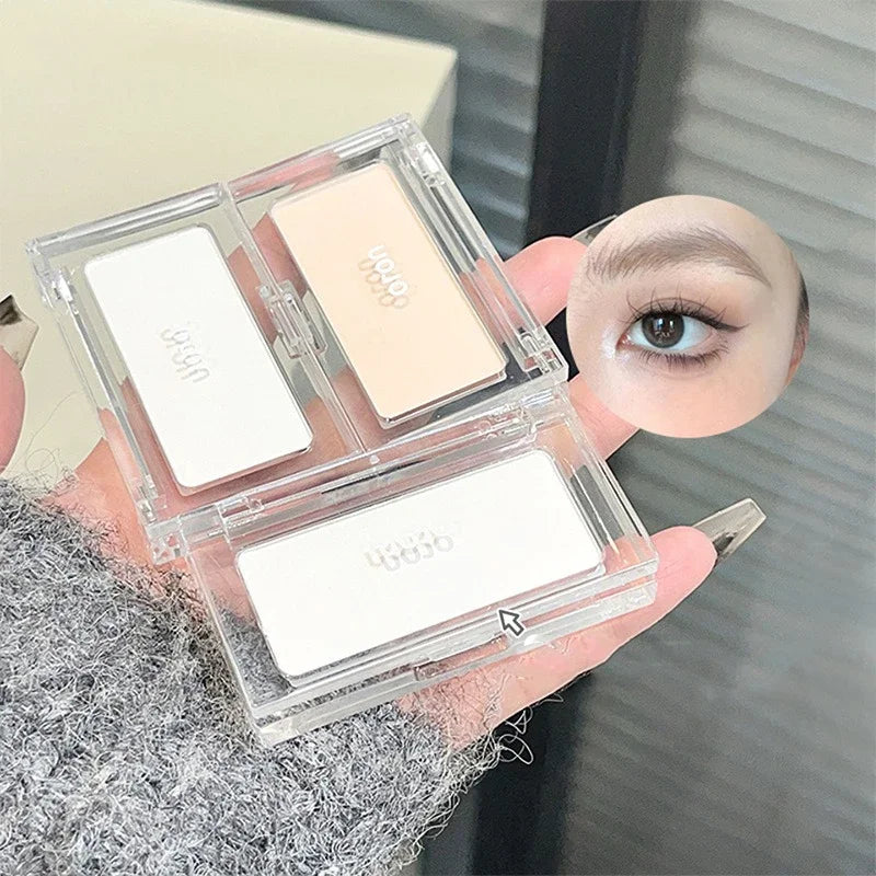 Matte Highlighter Palette Naturally Brightening Contouring Makeup Monochrome Eyeshadow Cut Off Eyeshadow Lying Silkworm Pigments