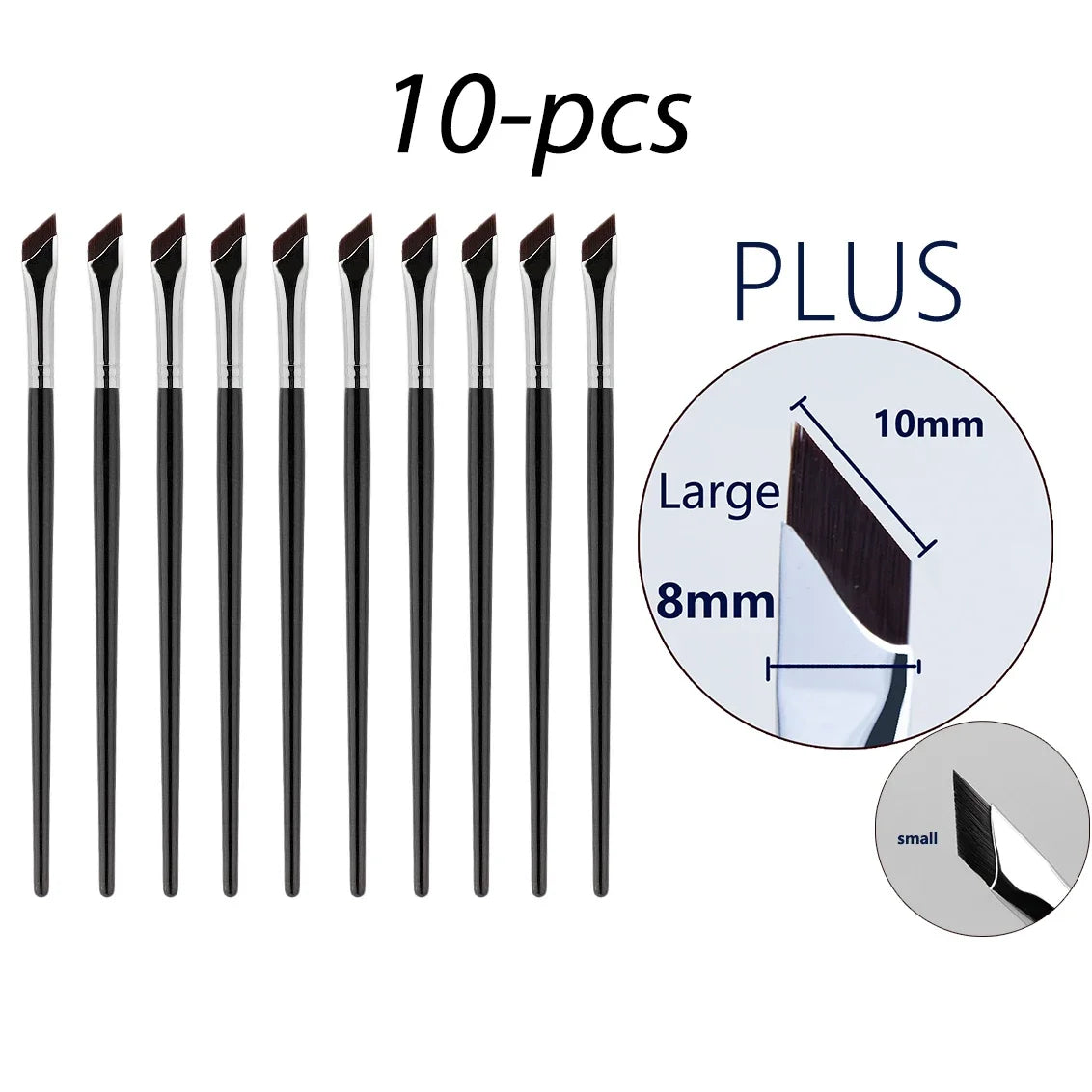 Upgrade Blade Eyeliner Brush Ultra Thin Fine Angle Flat Eyebrow Brush Under The Eye Makeup Brushes Precise Detail Brush white