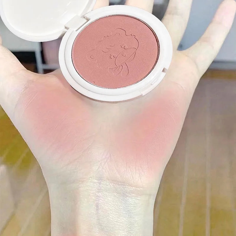 Cute Powder Blusher Natural Matte Brightening Rouge Peach Pink Blusher Face Cheek Tint Blush Contour Makeup Palette Cosmetics