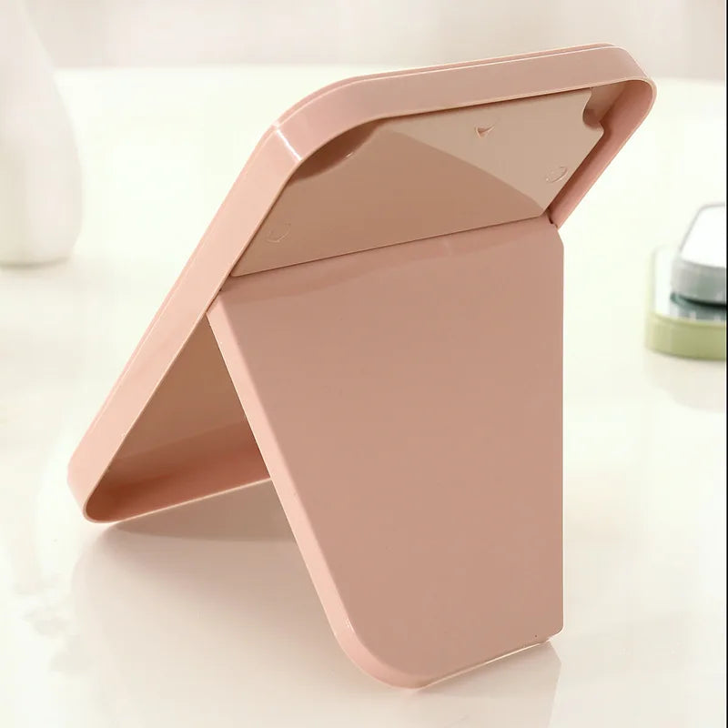 Small Folding Makeup Mirror Portable Makeup Mirror Student Dormitory Desktop Desktop Small Mirror Wholesale Square Mirrors