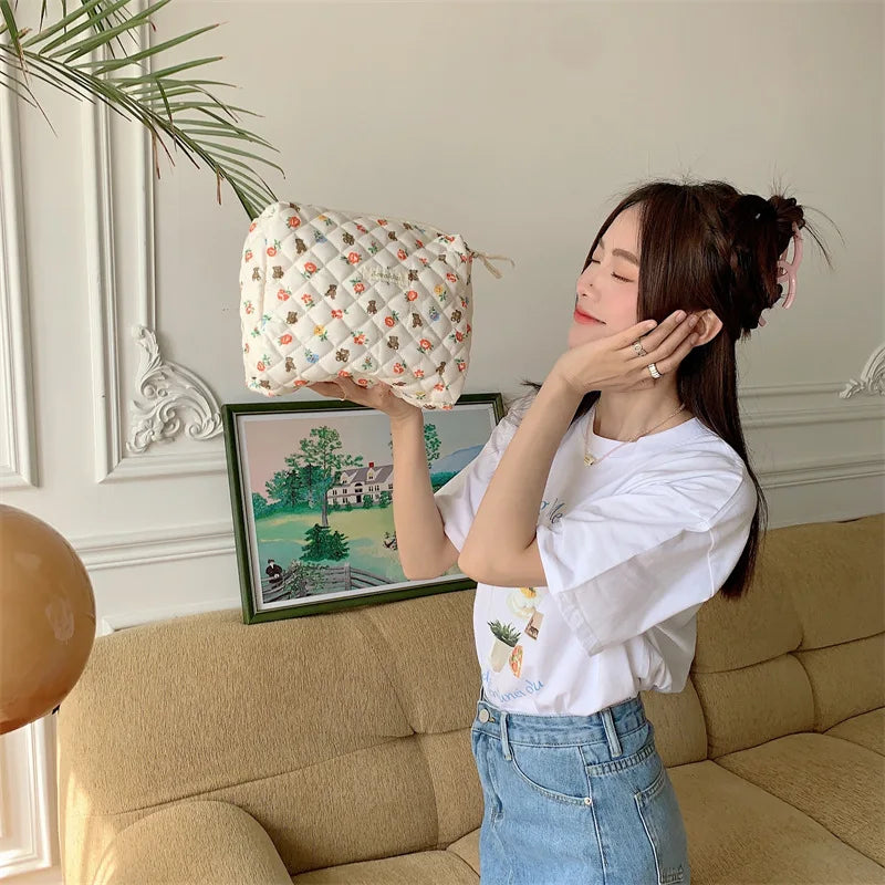 Large Capacity Women's Cosmetic Bags Cases Casual Ladies Small Storage Bag with Zipper Female Travel Clutch Bag Small Handbags