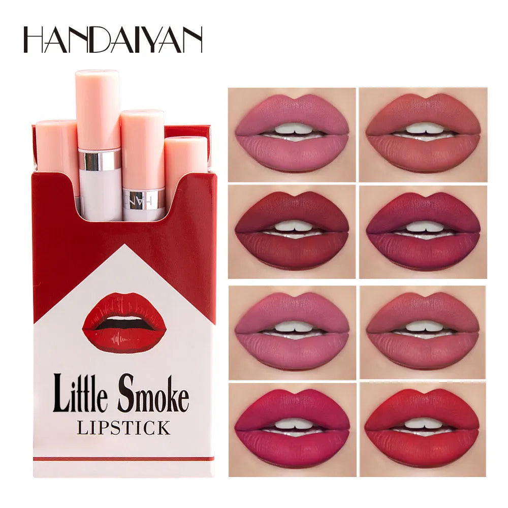 4 PCS Waterproof Matte Lipsticks Korean Cosmetics Makeup for Women