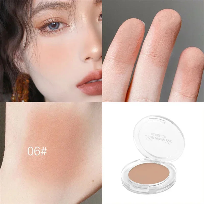 Monochrome Blush Face Mineral Pigment Peach Orange Nude Pink Blue Matte Natural Blush Contour Shadow Cheek Blusher Cosmetic