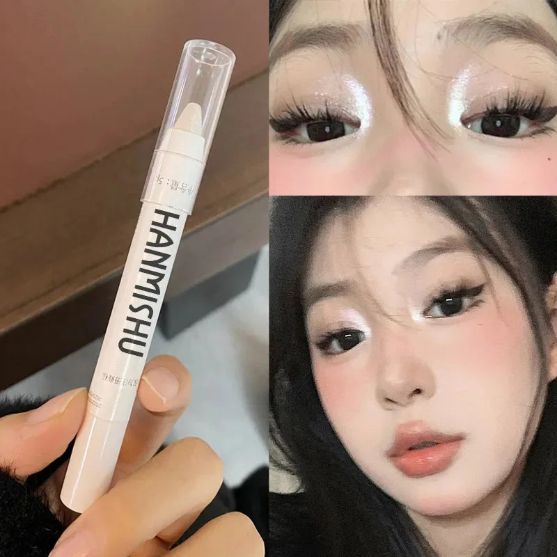 1pc Shimmering Highlight Stick, Glitter White Eyeshadow Pencil for Bright Eyes, Dazzling Effect Makeup Highlighter Pencil