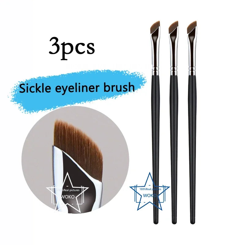 Upgrade Blade Eyeliner Brush Ultra Thin Fine Angle Flat Eyebrow Brush Under The Eye Makeup Brushes Precise Detail Brush white