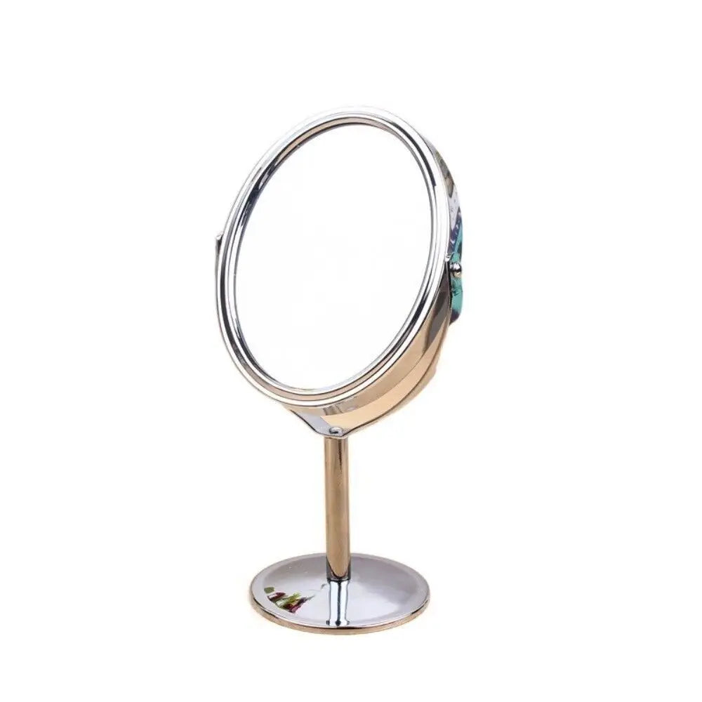 High Quality Iron-carbon Alloy Makeup Mirror Glass Oval Double Cosmetic Mirror Silver Mirror