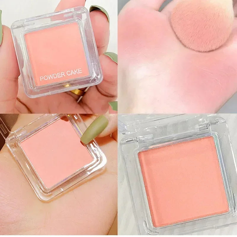 Face Blusher Matte Natural Cheek Tint Brighten Face Waterproof Face Contouring Cosmetics Blush Powder Soft Female Makeup 1pcs