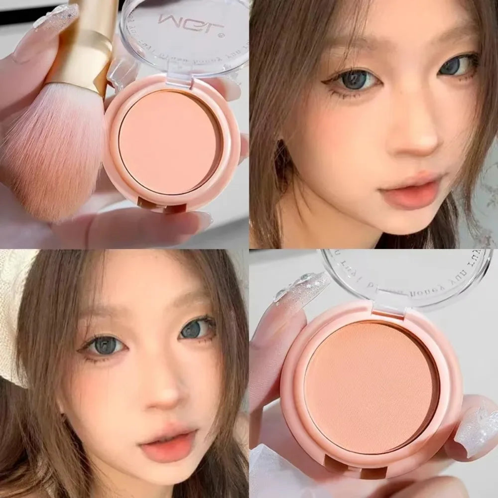 Monochrome Blush Face Mineral Pigment Peach Orange Nude Pink Blue Matte Natural Blush Contour Shadow Cheek Blusher Cosmetic