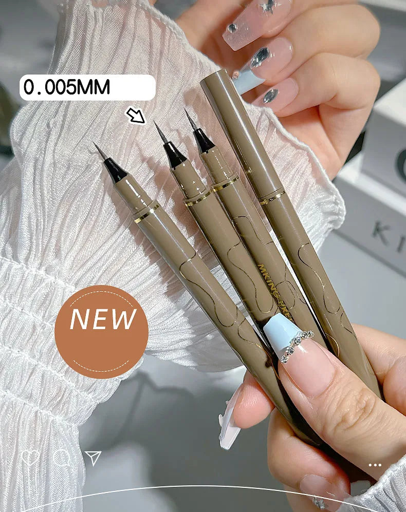 0.005mm Eyeliner Liquid Pen Matte Smooth Quick Dry Waterproof Ultra-thin Eyeliner Lower Eyelash Pen Non Smudging Korean Makeup