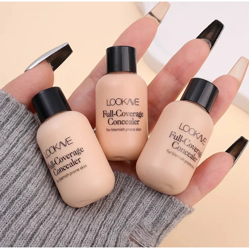 Full Cover Liquid Concealer Cream Makeup 12ml Invisible Eye Dark Circles Cream Face Foundation Waterproof Make Up Base Cosmetics