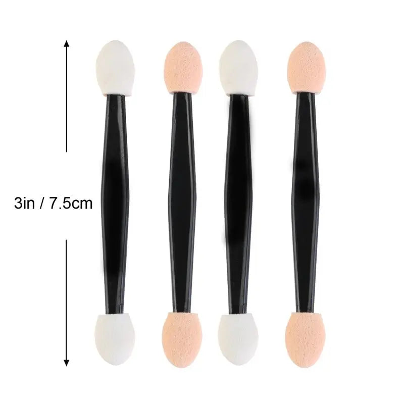 5/30/50/100pcs Disposable Eye Shadow Brushes Beauty Makeup Tool Reusable Dual Sided Sponge Stick Portable Applicator Accessories