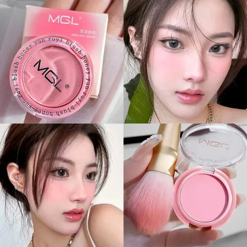 Monochrome Blush Face Mineral Pigment Peach Orange Nude Pink Blue Matte Natural Blush Contour Shadow Cheek Blusher Cosmetic