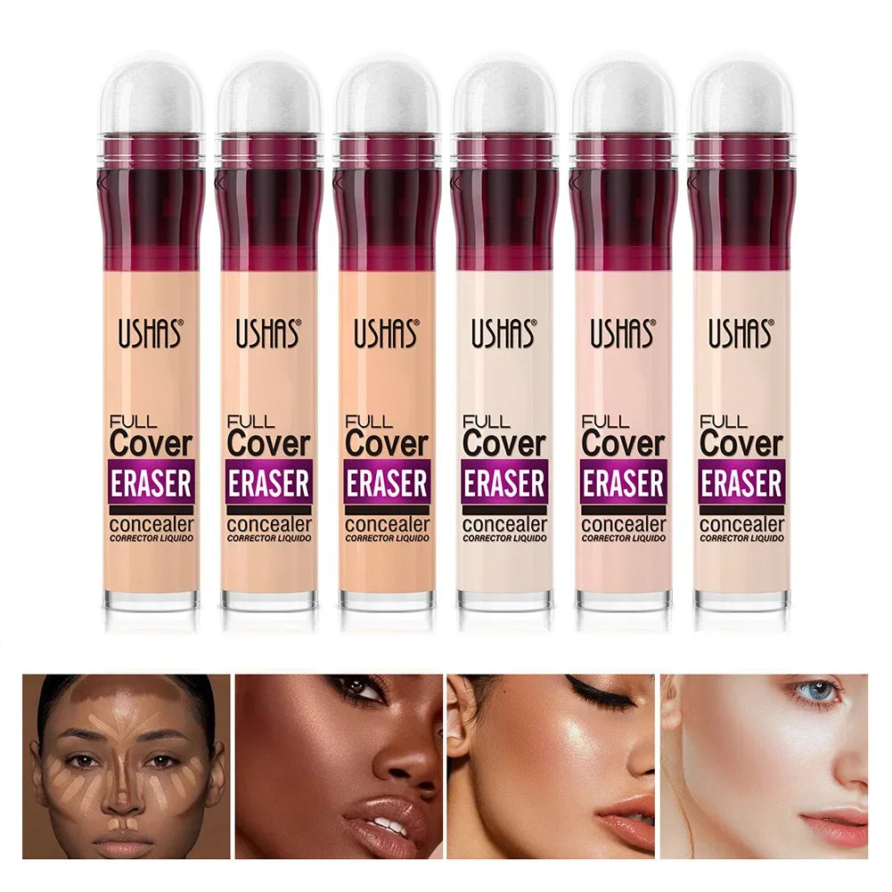 Full Cover Eraser Concealer Corrector Liquid 24h Lasting Makeup Waterproof Foundation Efficient Moisturizing Korean Shadows