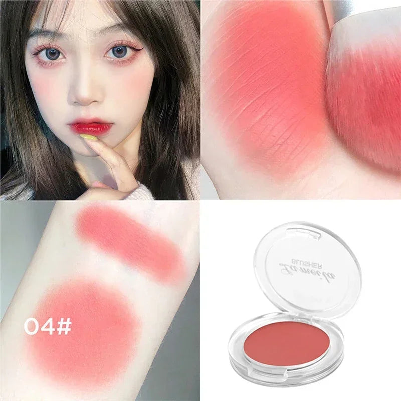 Monochrome Blush Face Mineral Pigment Peach Orange Nude Pink Blue Matte Natural Blush Contour Shadow Cheek Blusher Cosmetic