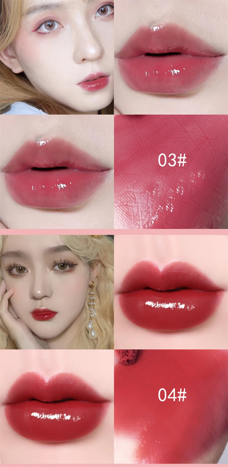 Mirror Water Light Lip Gloss Transparent Glass Lasting Moisturizing Waterproof Liquid Lipstick Pearlescent Fine Shine Lip Glaze