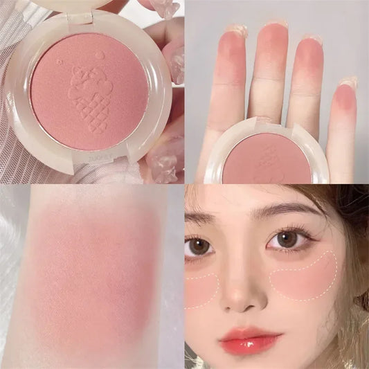 Monochrome Blush Face Mineral Pigment Peach Orange Nude Pink Blue Matte Natural Blush Contour Shadow Cheek Blusher Cosmetic