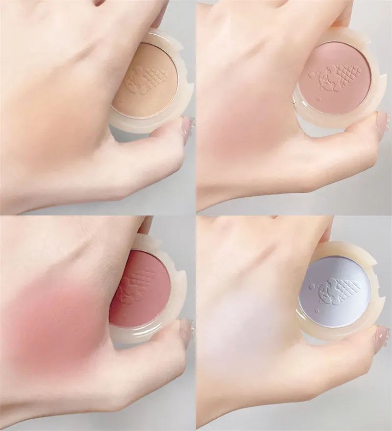 Monochrome Blush Face Mineral Pigment Peach Orange Nude Pink Blue Matte Natural Blush Contour Shadow Cheek Blusher Cosmetic