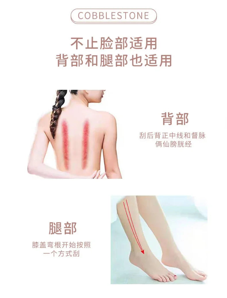 Gua Sha Massage Board for Face Rose Pink Guasha Set Plate Jade Face Massager Scrapers Tools for Face Neck Back Body