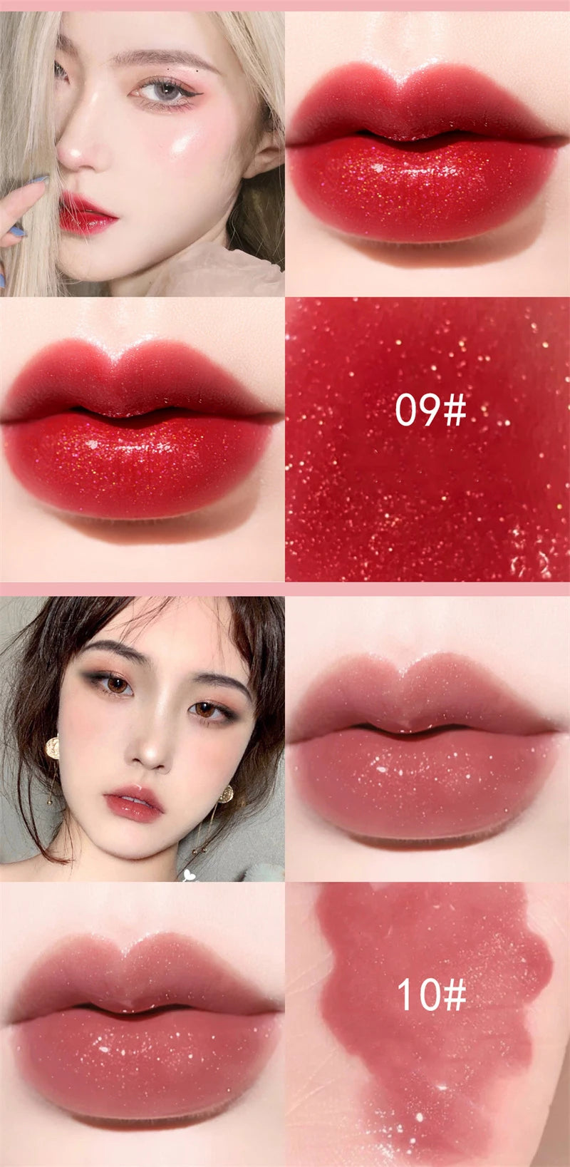 Mirror Water Light Lip Gloss Transparent Glass Lasting Moisturizing Waterproof Liquid Lipstick Pearlescent Fine Shine Lip Glaze